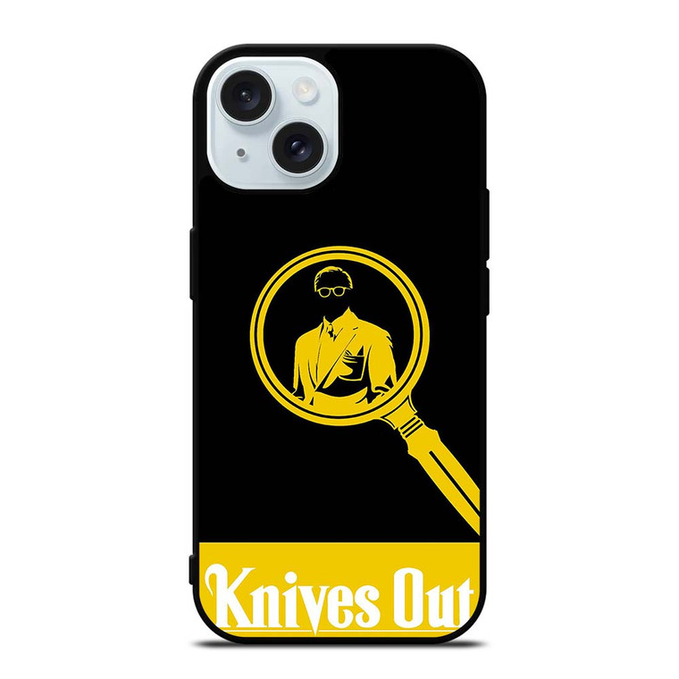 KNIVES OUT DANIEL CRAIG SILHOUETTE iPhone 15 Case Cover KNIVES OUT DANIEL CRAIG SILHOUETTE iPhone 15 Case Cover