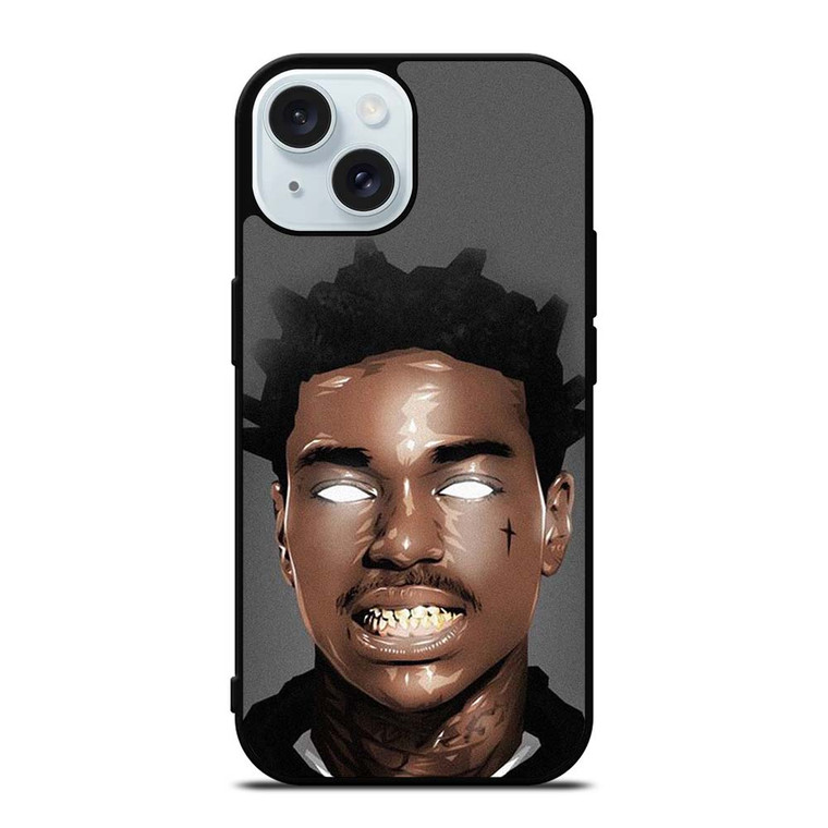 KODAK BLACK RAPPER CARTOON 2 iPhone 15 Case Cover