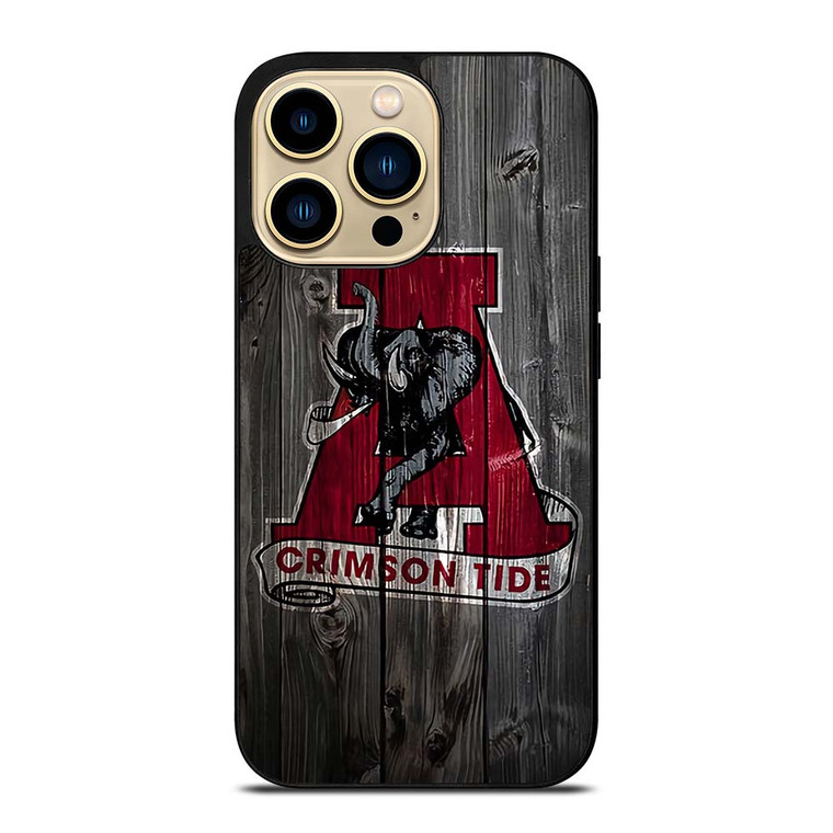 ALABAMA CRIMSON TIDE WOODEN ICON iPhone 14 Pro Max Case Cover