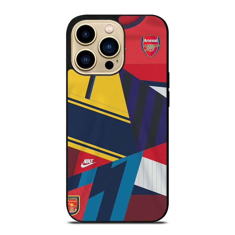 ARSENAL FC RETRO JERSEY COLLAGE iPhone 14 Pro Max Case Cover