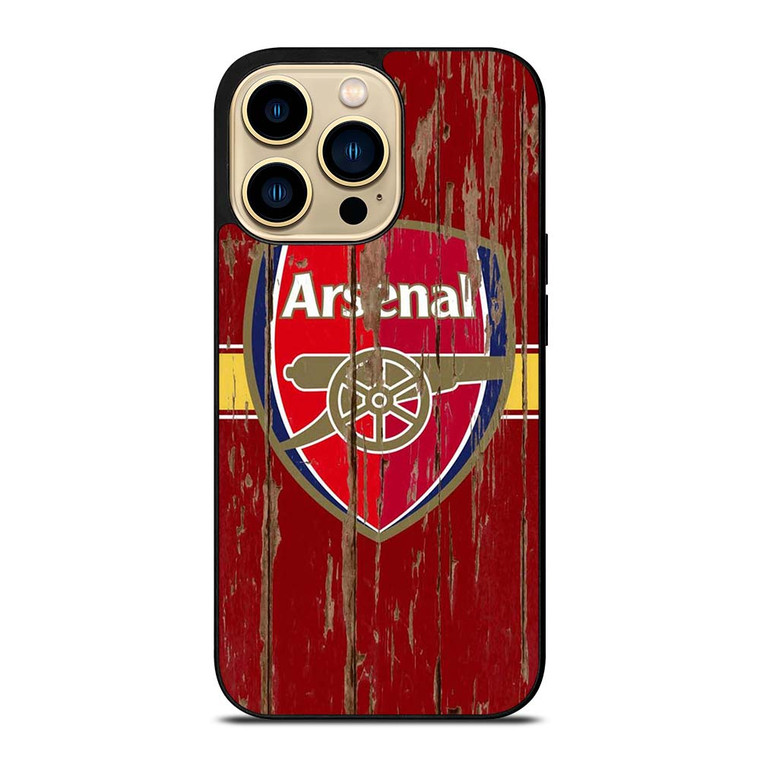 ARSENAL FC WOODEN LOGO iPhone 14 Pro Max Case Cover