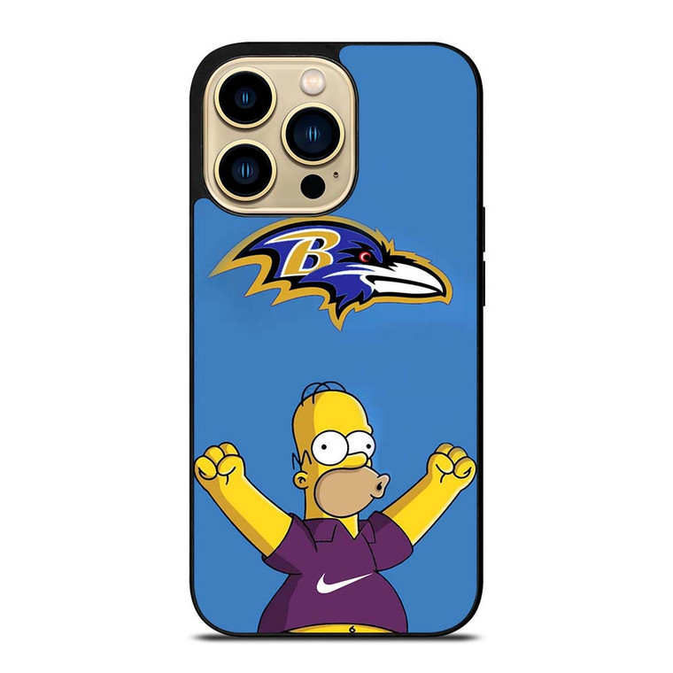 BALTIMORE RAVENS NIKE THE SIMPSONS iPhone 14 Pro Max Case Cover