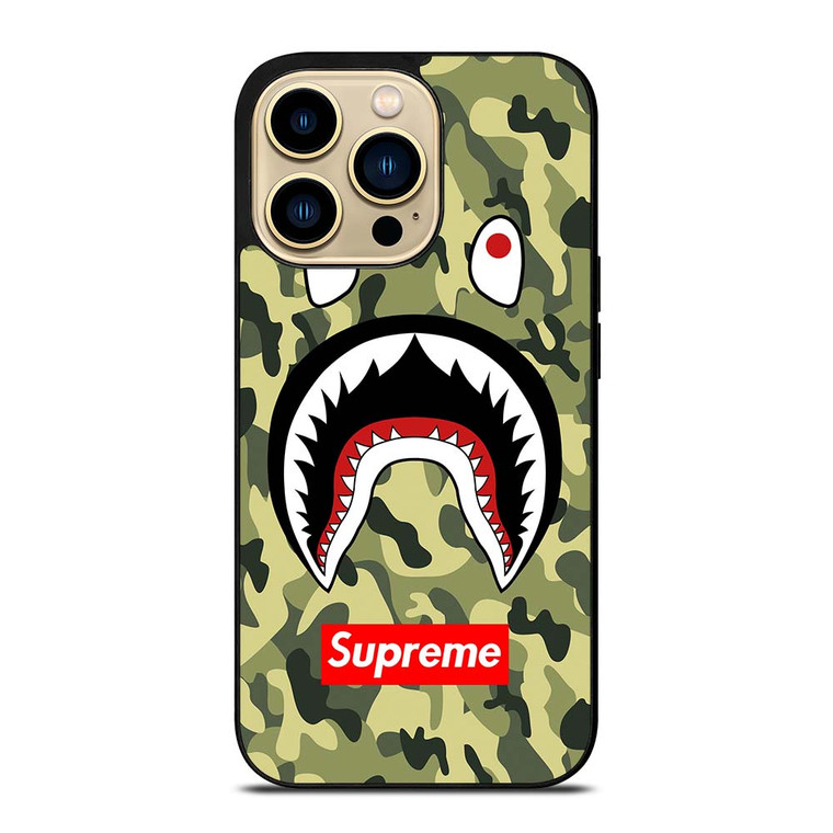 BAPE BATHING CAMO SHARK SUPREME iPhone 14 Pro Max Case Cover