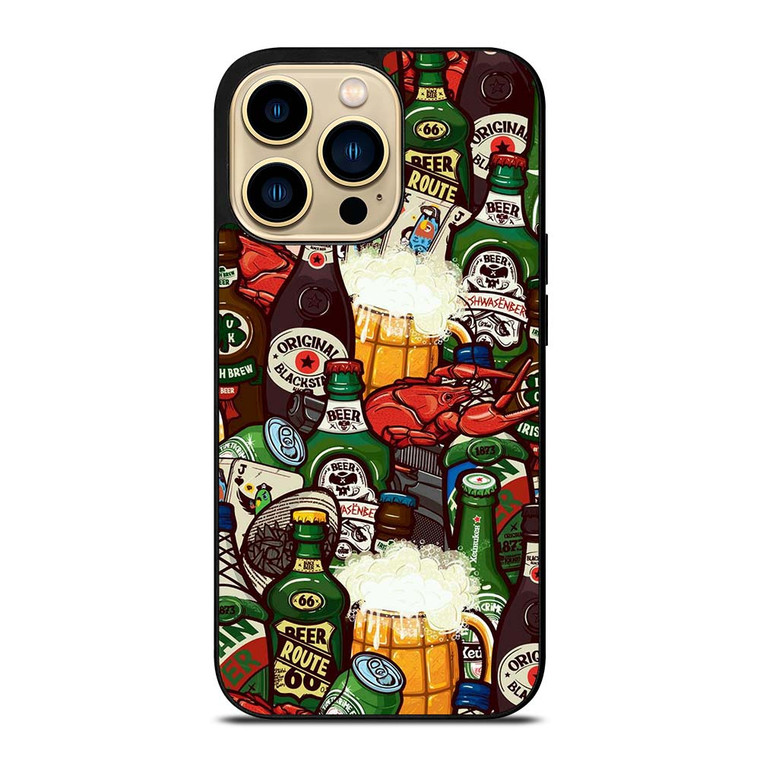 BEER BOTTLE CARTOON iPhone 14 Pro Max Case Cover