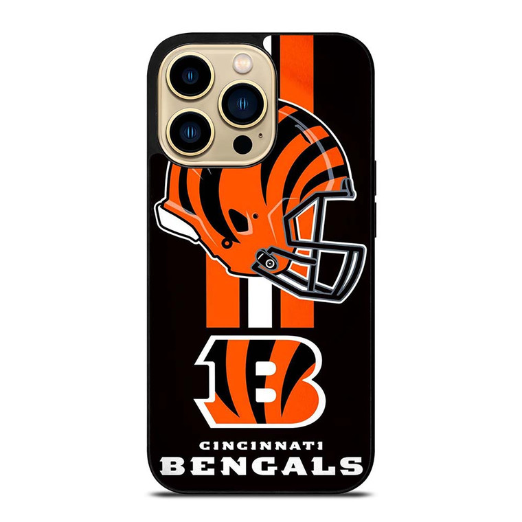 CINCINNATI BENGALS NFL HELMET iPhone 14 Pro Max Case Cover