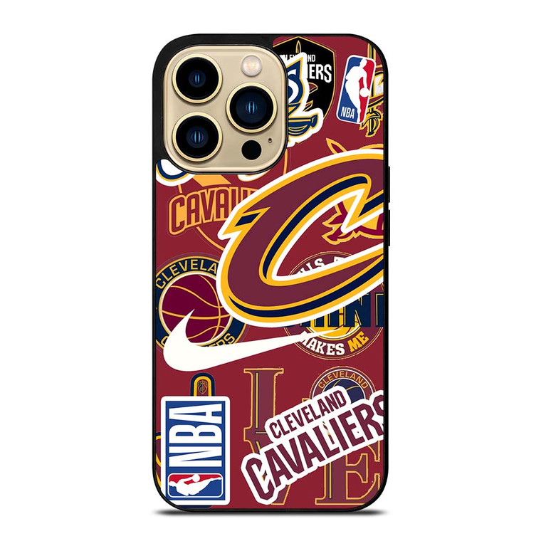CLEVELAND CAVALIERS NBA STICKER BOMB iPhone 14 Pro Max Case Cover