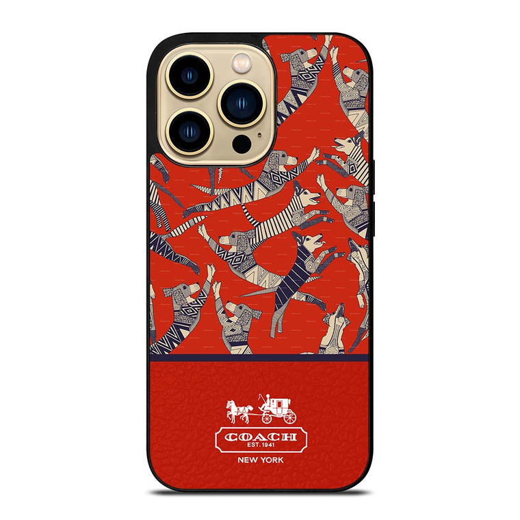 COACH NEW YORK DOG PARTY iPhone 14 Pro Max Case Cover