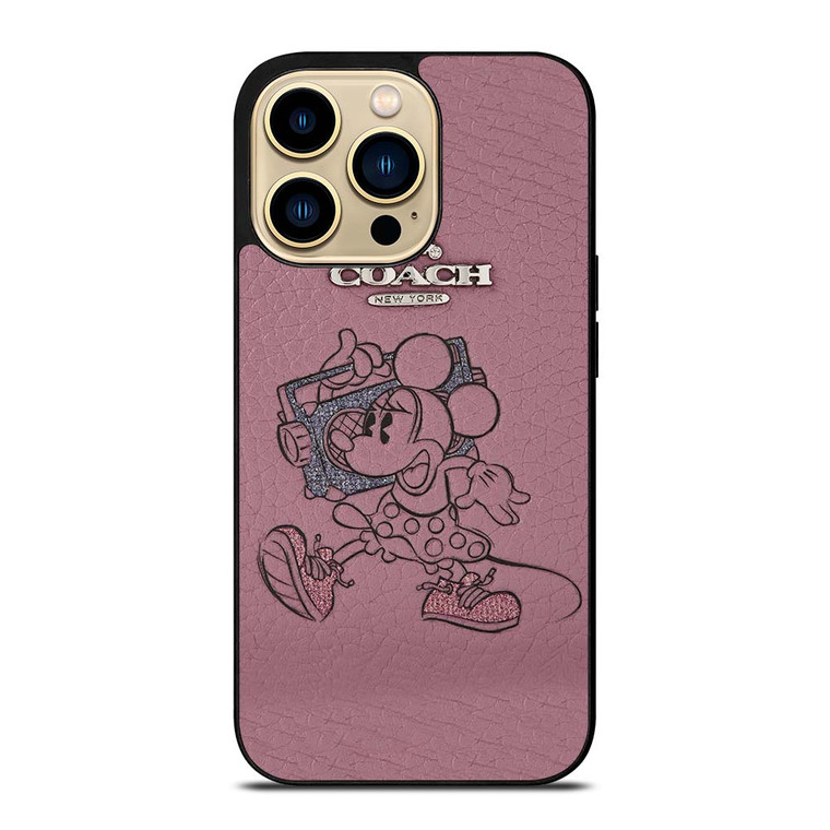 COACH NEW YORK PINK MICKEY MOUSE iPhone 14 Pro Max Case Cover