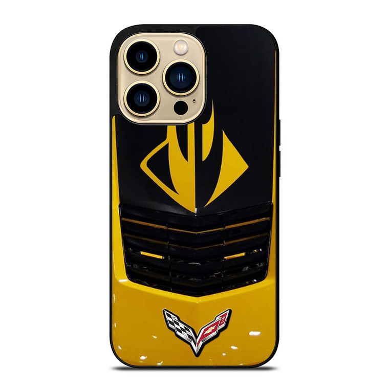 CORVETTE STINGRAY YELLOW GRILLES iPhone 14 Pro Max Case Cover