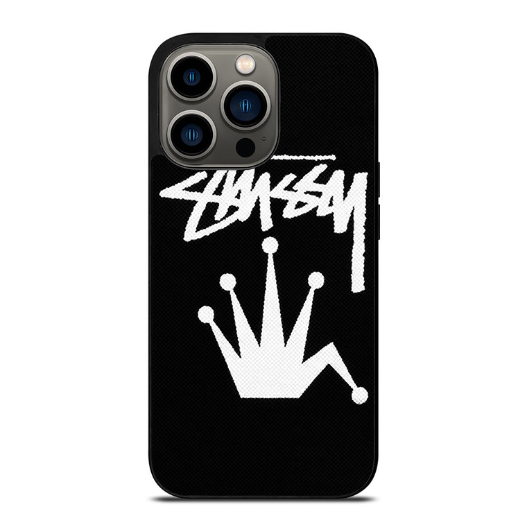 STUSSY PARIS BENT CROWN iPhone 13 Pro Case Cover