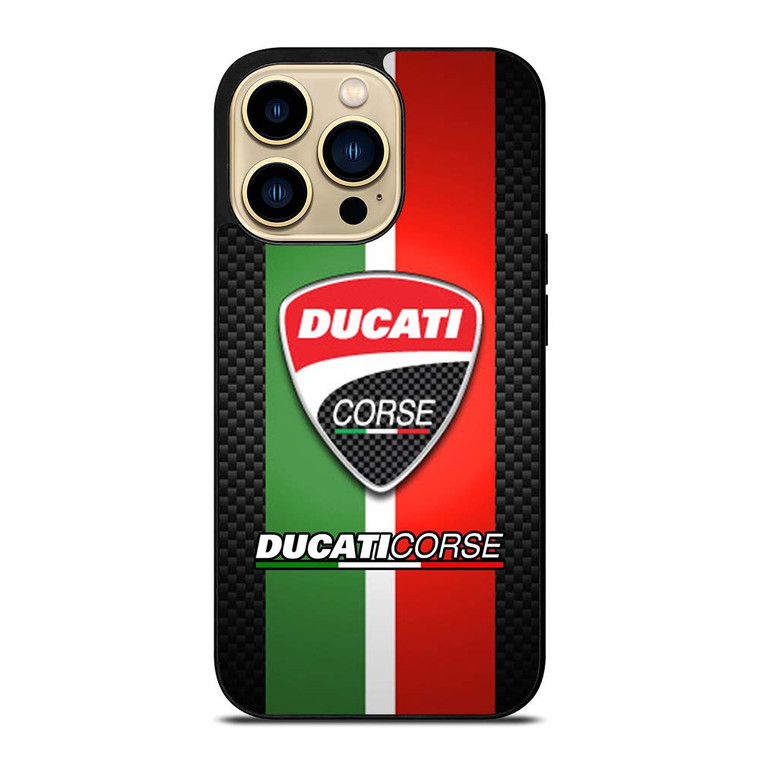 DUCATI CORSE CARBON LOGO iPhone 14 Pro Max Case Cover