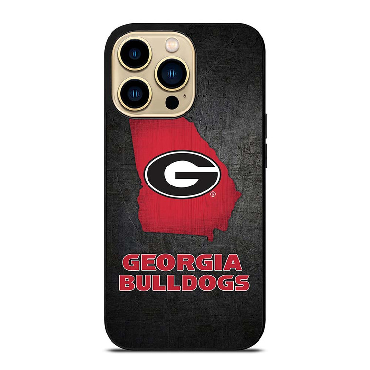 GEORGIA BULLDOGS SYMBOL METAL iPhone 14 Pro Max Case Cover