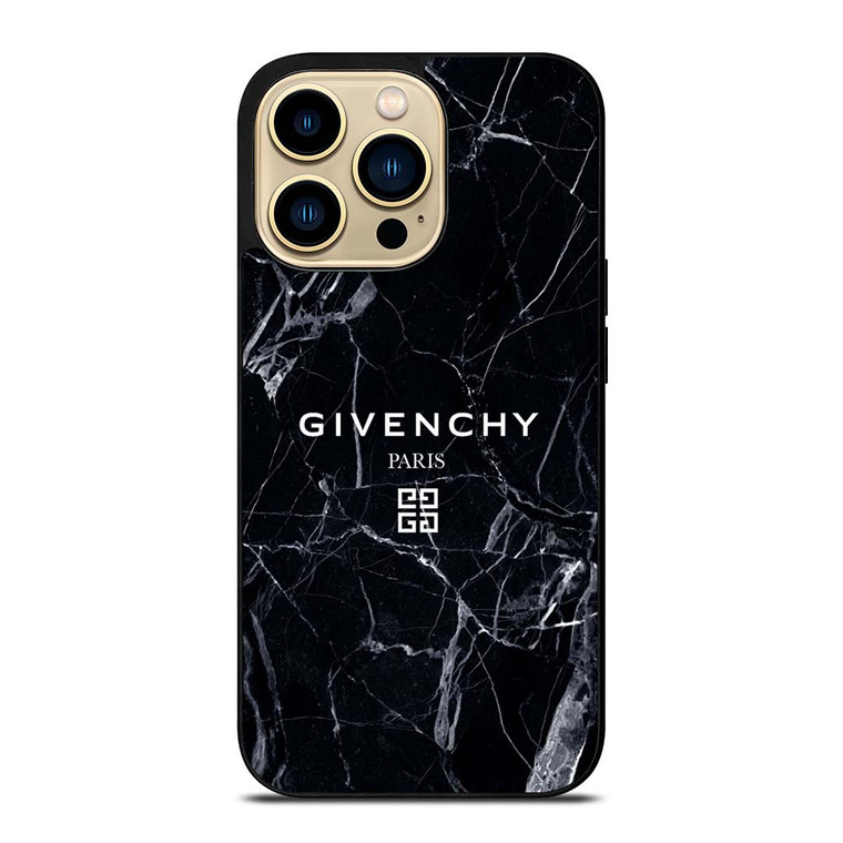GIVENCHY PARIS MARBLE BLACK iPhone 14 Pro Max Case Cover