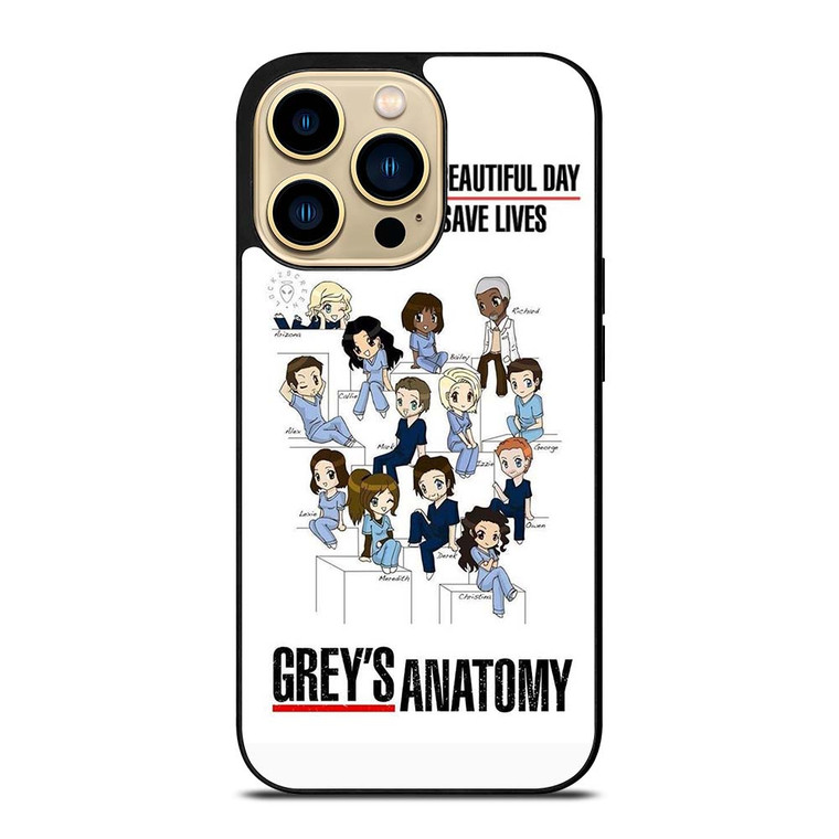 GREY'S ANATOMY ALL CARTOON iPhone 14 Pro Max Case Cover
