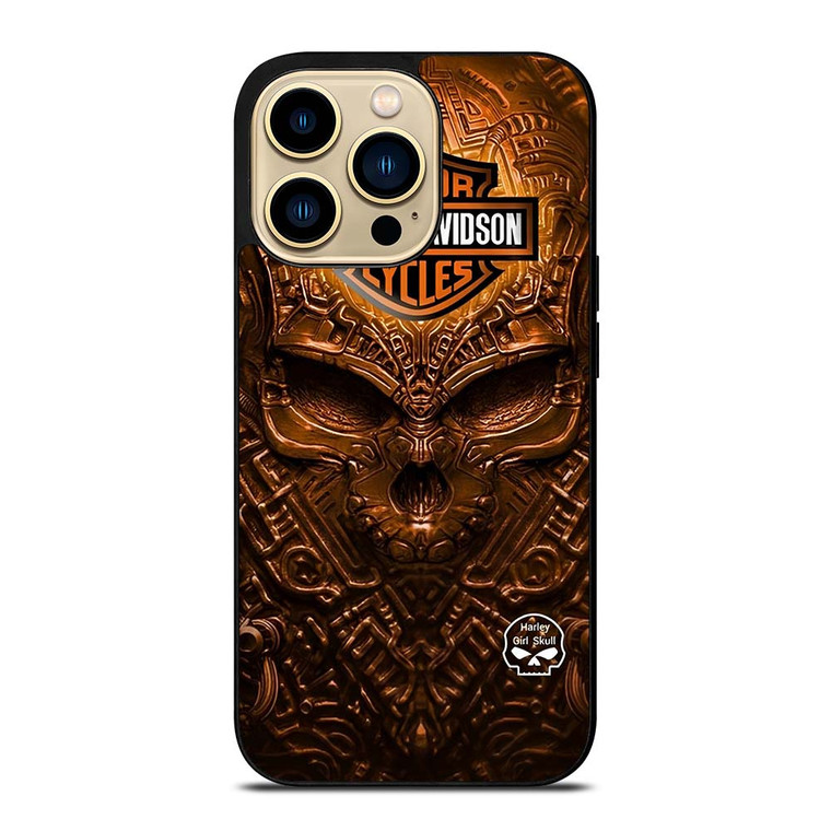 HARLEY DAVIDSON SKULL METAL MOTOR iPhone 14 Pro Max Case Cover