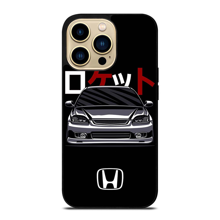 HONDA CIVIC RETRO DRAWING iPhone 14 Pro Max Case Cover