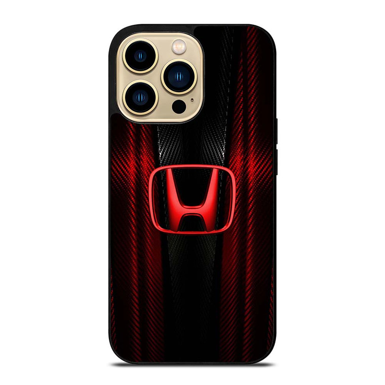 HONDA LOGO RED CARBON iPhone 14 Pro Max Case Cover