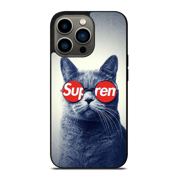 SUPREME COOL CUTE CAT iPhone 13 Pro Case Cover