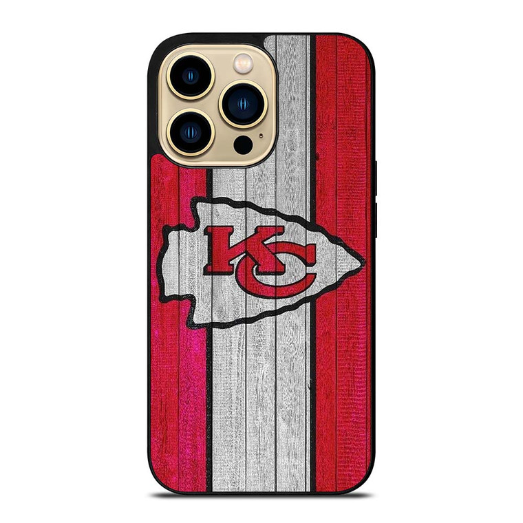 KANSAS CITY CHIEFS WOODEN LOGO iPhone 14 Pro Max Case Cover