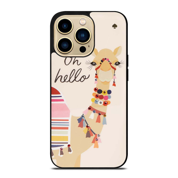 KATE SPADE CAMEL OH HELLO iPhone 14 Pro Max Case Cover