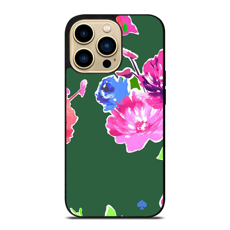 KATE SPADE NEW YORK GREEN FLORAL iPhone 14 Pro Max Case Cover