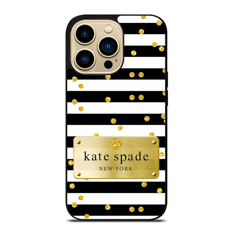 KATE SPADE POLKADOTS GOLD iPhone 14 Pro Max Case Cover