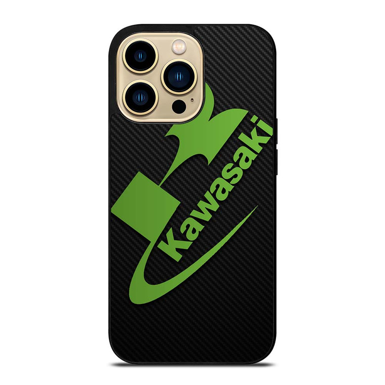 KAWASAKI MOTOR LOGO CARBON iPhone 14 Pro Max Case Cover
