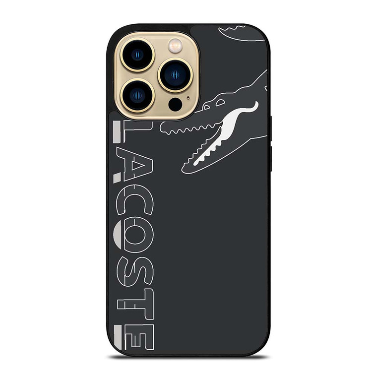 LACOSTE CROCODILE ALL BLACK iPhone 14 Pro Max Case Cover