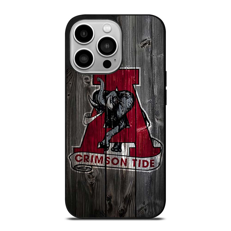 ALABAMA CRIMSON TIDE WOODEN ICON iPhone 14 Pro Case Cover
