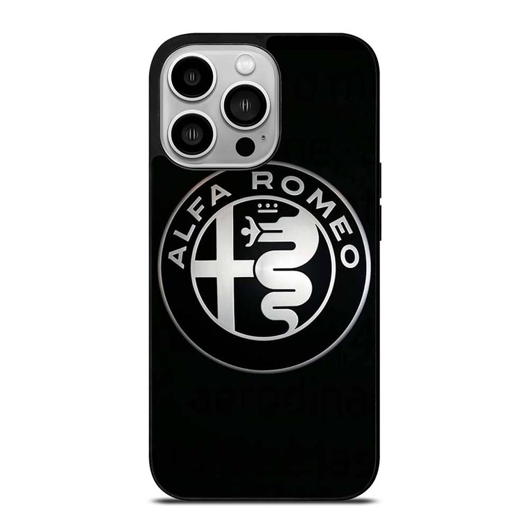 ALFA ROMEO METAL BLACK iPhone 14 Pro Case Cover