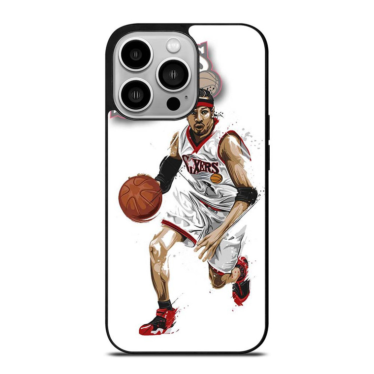 ALLEN IVERSON SIXERS NBA BASKETBALL iPhone 14 Pro Case Cover