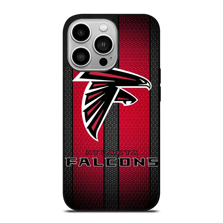 ATLANTA FALCONS METAL LOGO NFL iPhone 14 Pro Case Cover