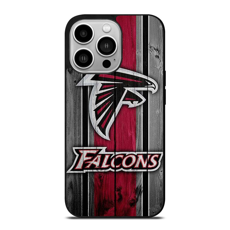 ATLANTA FALCONS WOODEN LOGO iPhone 14 Pro Case Cover