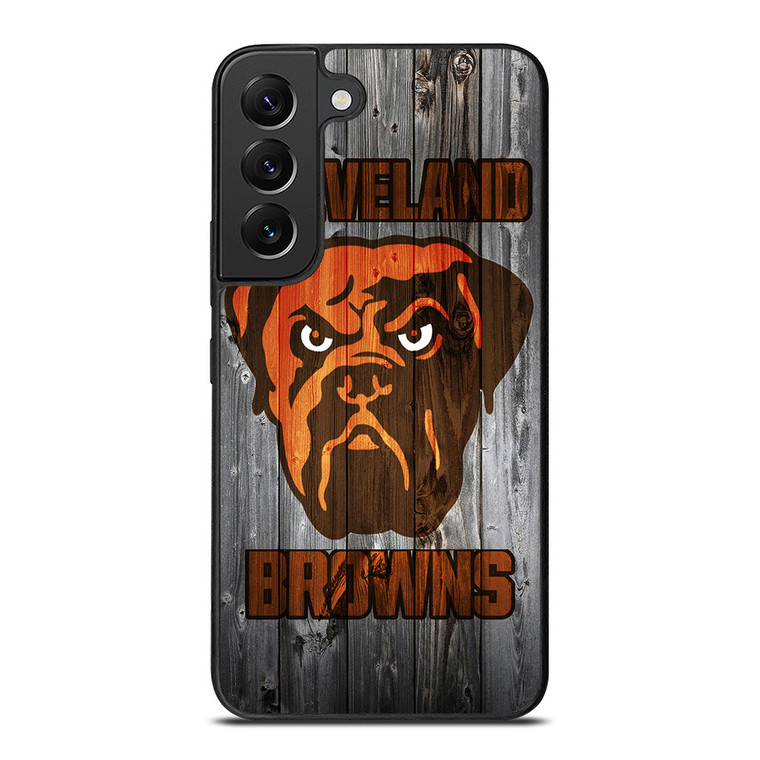 CLEVELAND BROWNS NFL FOOTBALL WOODEN LOGO Samsung Galaxy S22 Plus Case Cover