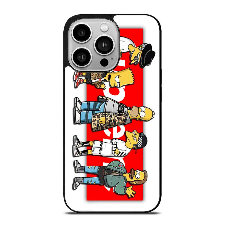 BART SIMPSON X SUPREME LOGO iPhone 14 Pro Case Cover