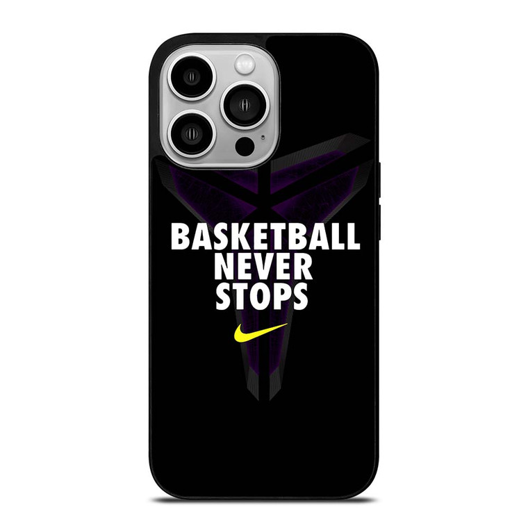 BASKETBALL NEVER STOPS BLACK MAMBA iPhone 14 Pro Case Cover