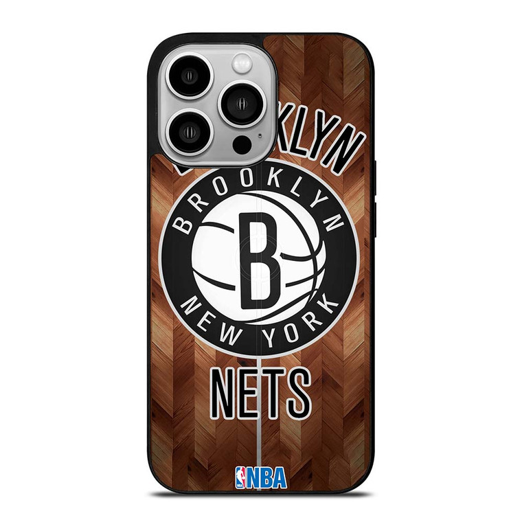 BROOKLYN NETS WOODEN LOGO iPhone 14 Pro Case Cover