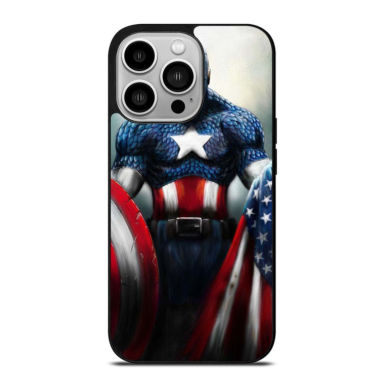 CAPTAIN AMERICA MARVEL ART iPhone 14 Pro Case Cover