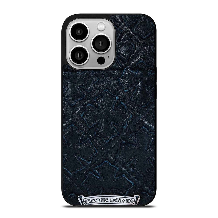 CHROME HEARTS LEATHER iPhone 14 Pro Case Cover