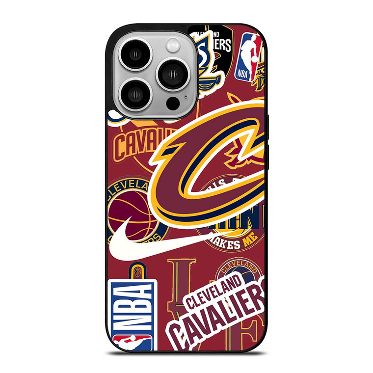 CLEVELAND CAVALIERS NBA STICKER BOMB iPhone 14 Pro Case Cover