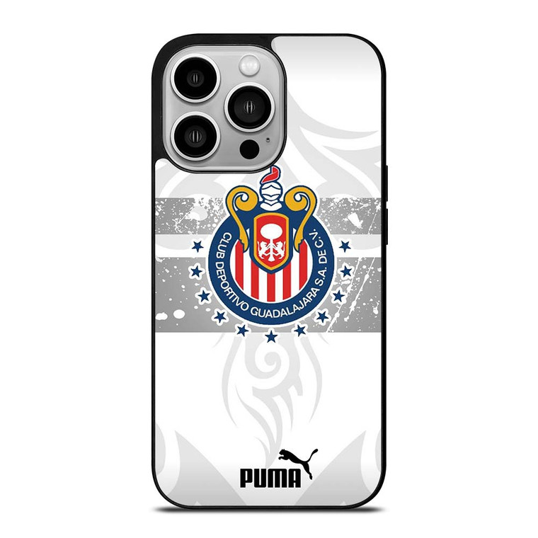 CLUB DEPORTIVO GUADALAJARA PUMA WHITE iPhone 14 Pro Case Cover