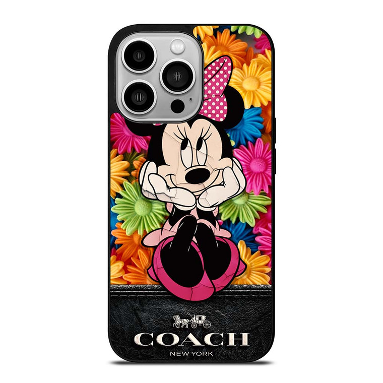 COACH MINNIE MOUSE FLOWER iPhone 14 Pro Case Cover