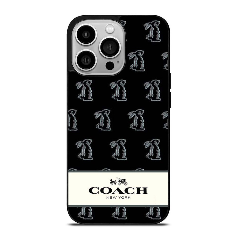 COACH NEW YORK BUNNY iPhone 14 Pro Case Cover