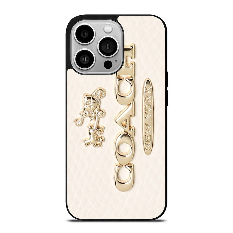 COACH PINK PATTERN MATE iPhone 14 Pro Case Cover