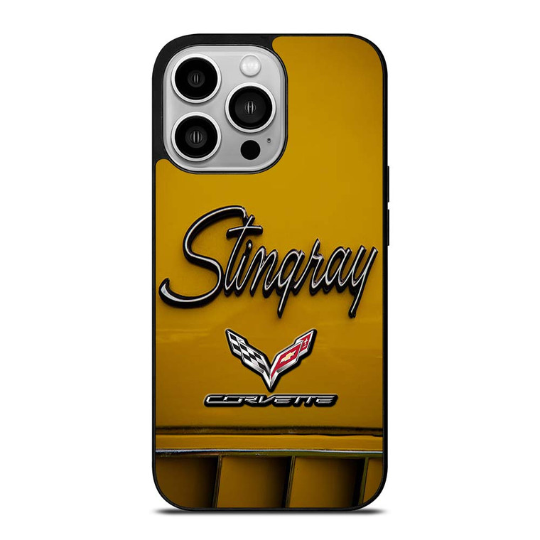 CORVETTE STINGRAY LOGO YELLOW iPhone 14 Pro Case Cover