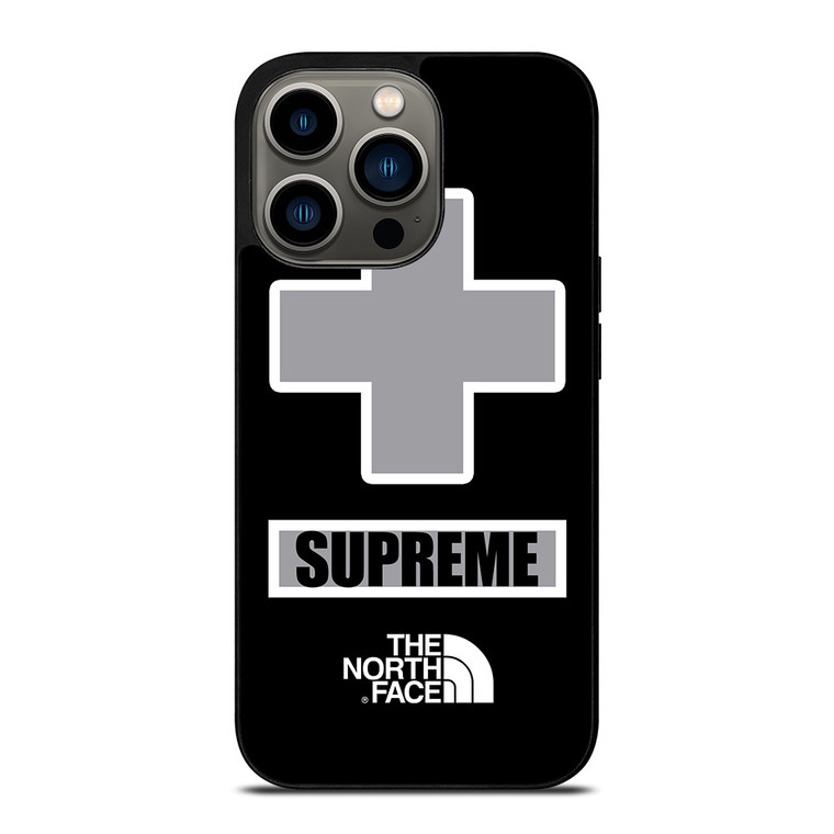 SUPREME X THE NORTH FACE GREY iPhone 13 Pro Case Cover