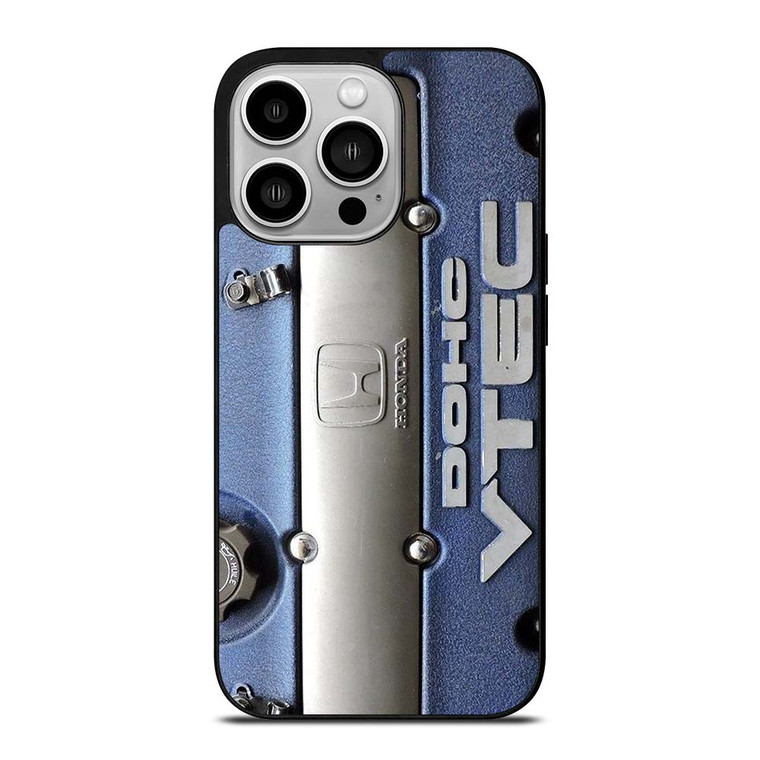 DOHC VTEC HONDA ENGINE BLUE iPhone 14 Pro Case Cover