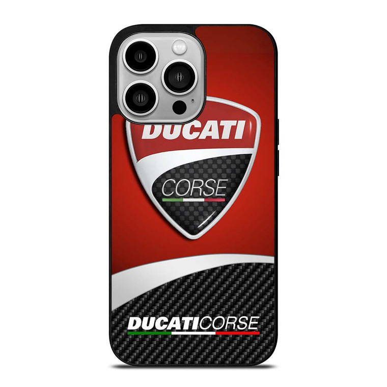 DUCATI CORSE LOGO CARBON iPhone 14 Pro Case Cover
