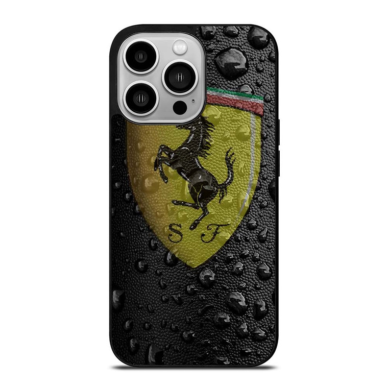 FERRARI DROP WATER BLACK iPhone 14 Pro Case Cover