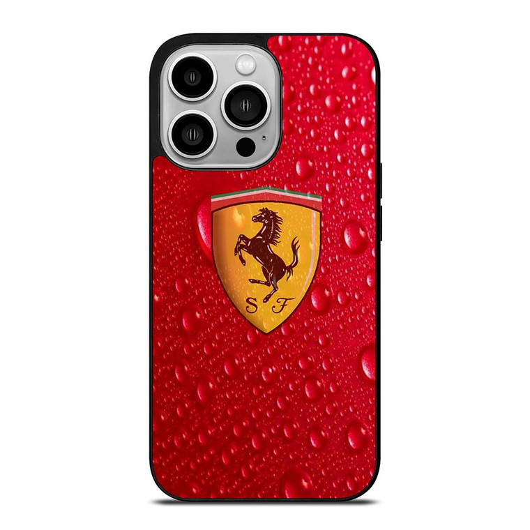 FERRARI DROP WATER RED iPhone 14 Pro Case Cover